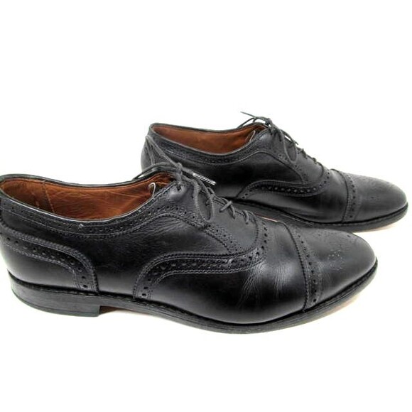 Allen Edmonds Port Washington Strand Black Brogue Cap Toe Oxfords Size US 12 B - Picture 5 of 12